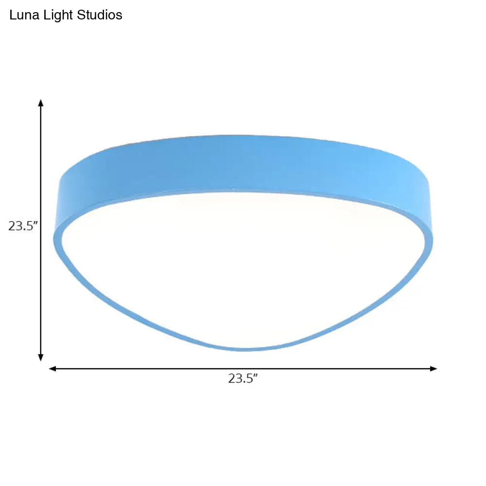 DecorBites™ DecorBites™ Modern Acrylic Triangle Ceiling Mount Light - Red/Blue/Yellow, LED Flush Mount Lamp, 18"/23.5" Dia, Third Gear/White Light, Indoor