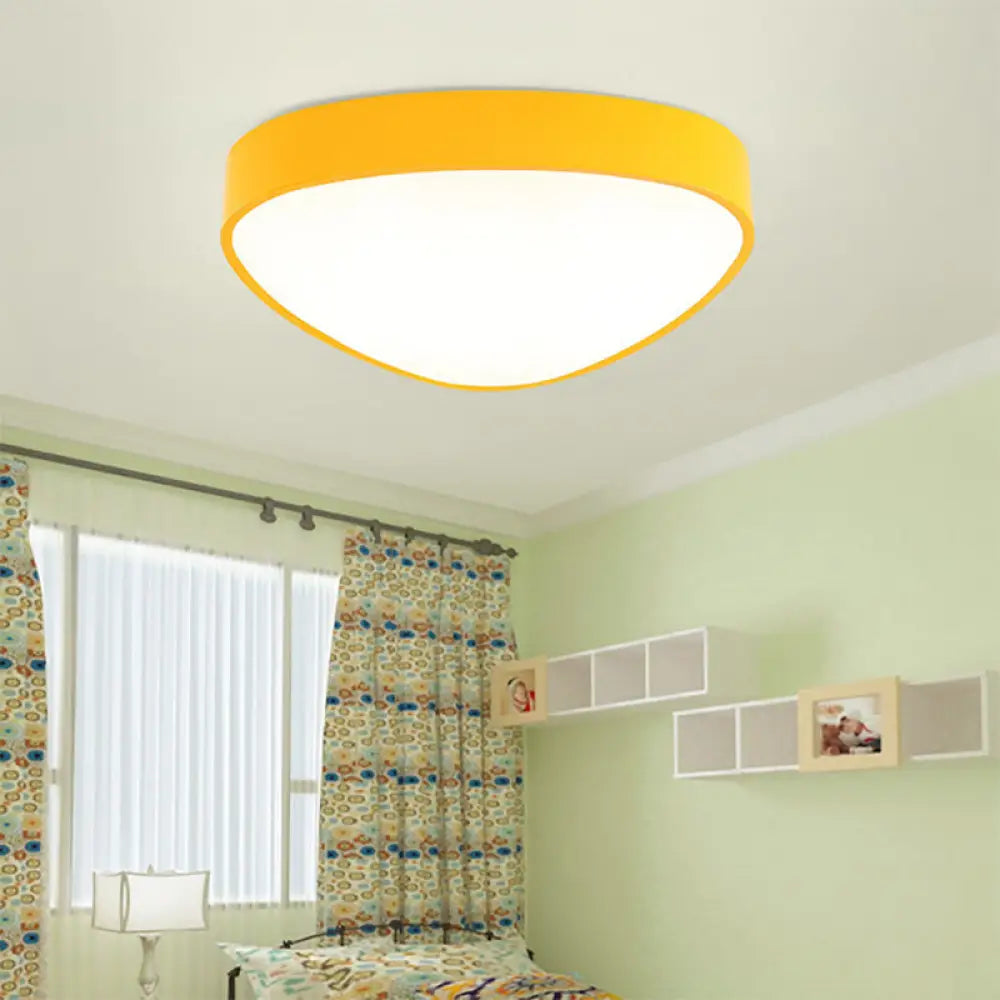 DecorBites™ DecorBites™ Modern Acrylic Triangle Ceiling Mount Light - Red/Blue/Yellow, LED Flush Mount Lamp, 18"/23.5" Dia, Third Gear/White Light, Indoor