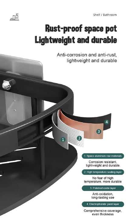 Modern Aluminum Bathroom Corner Caddy Shelf