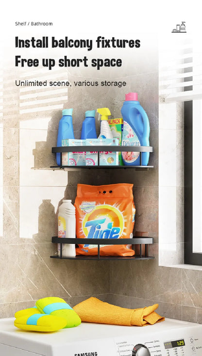 Modern Aluminum Bathroom Corner Caddy Shelf