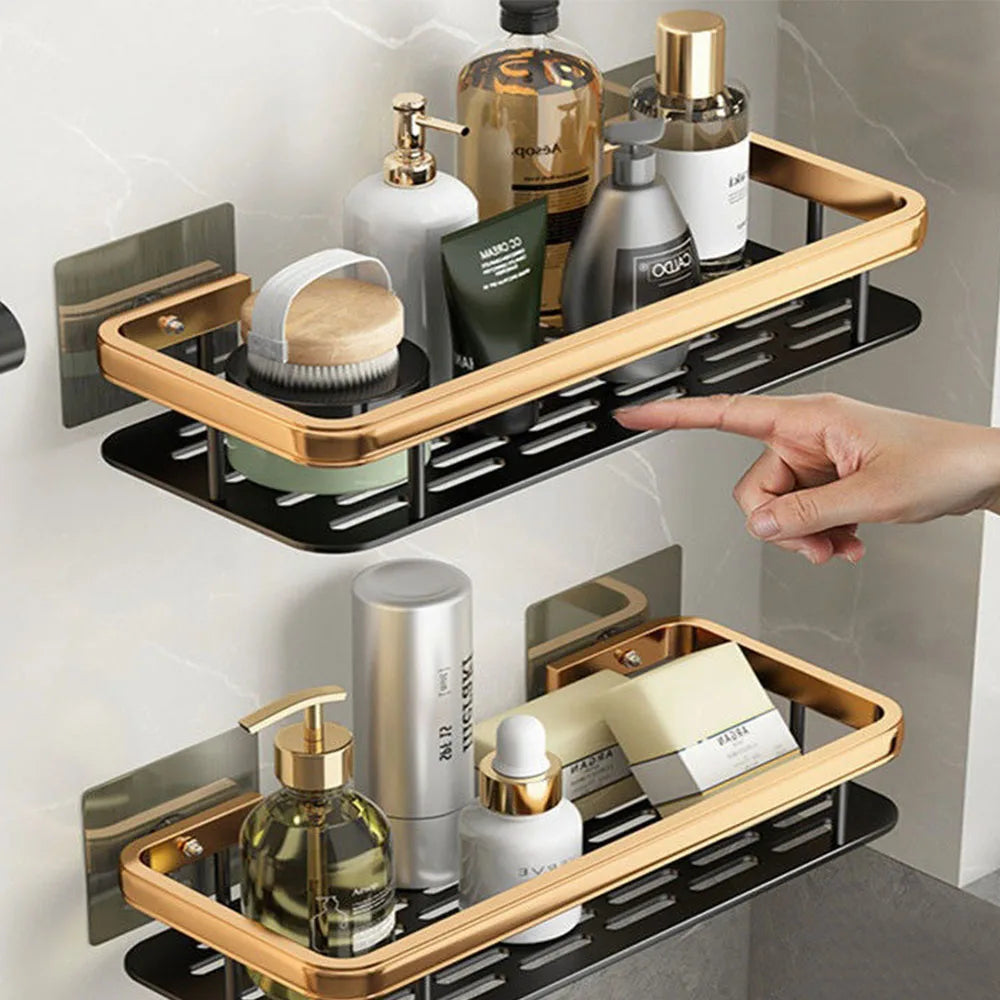 Modern Aluminum Bathroom Corner Caddy Shelf
