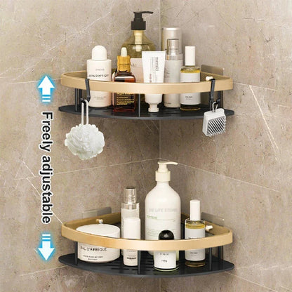 Modern Aluminum Bathroom Corner Caddy Shelf