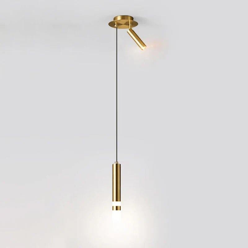 Modern Aluminum LED Pendant Light With Dual Spotlights - Decorbites