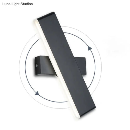 DecorBites™ DecorBites™ Modern Aluminum LED Swivel Wall Light Sconce for Bedroom - Bar Shape