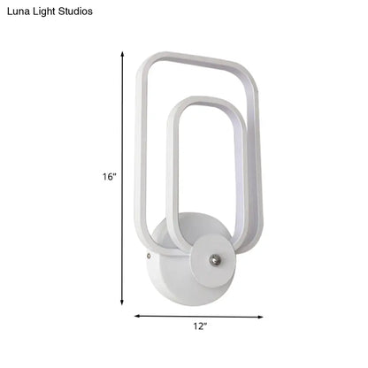 DecorBites™ DecorBites™ Modern Aluminum LED Wall Sconce in Warm/White Light - Rectangle Frame, Minimalist Design