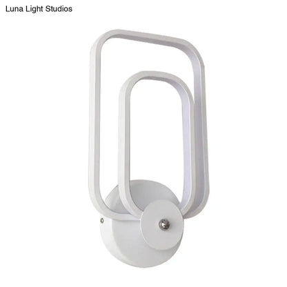 DecorBites™ DecorBites™ Modern Aluminum LED Wall Sconce in Warm/White Light - Rectangle Frame, Minimalist Design