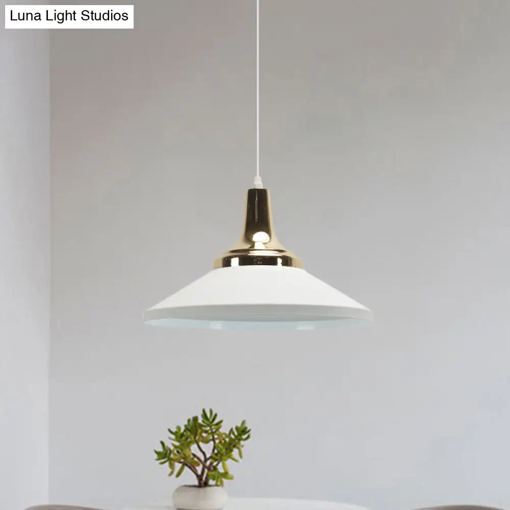 Modern Aluminum Pendant Light for Hotel Kitchen - Sleek Shallow Cone Design