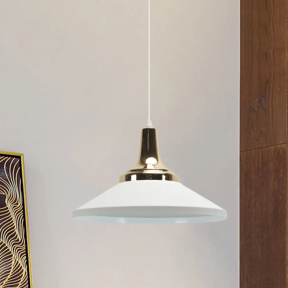 Modern Aluminum Pendant Light for Hotel Kitchen - Sleek Shallow Cone Design