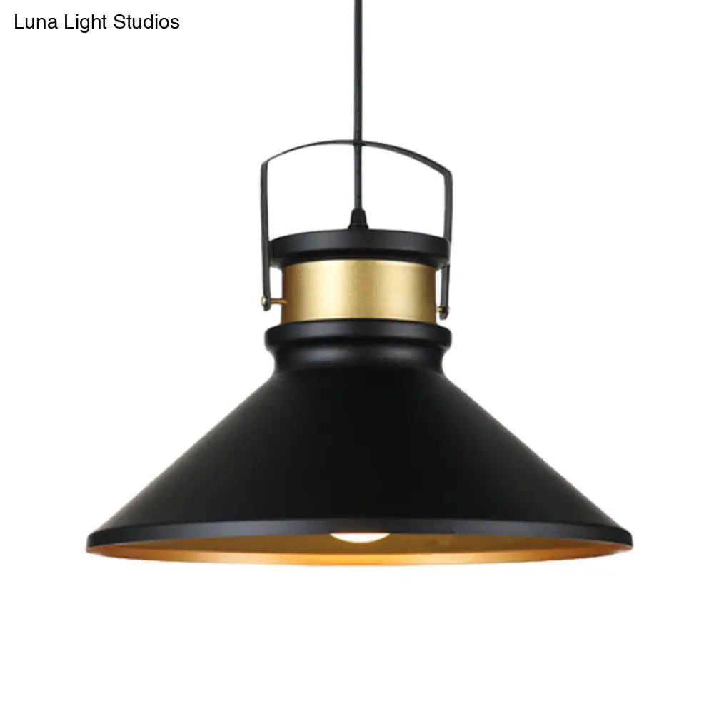 Modern Aluminum Pendant Light with Wide Flared Shade - Ideal for Industrial Dining Rooms