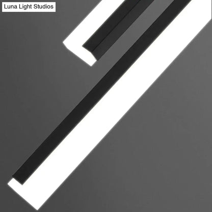 DecorBites™ DecorBites™ Modern Aluminum Semi Flush Mount LED Ceiling Lamp - Sleek Crossed Line Design for Simplicity and Style in Living Room Lighting