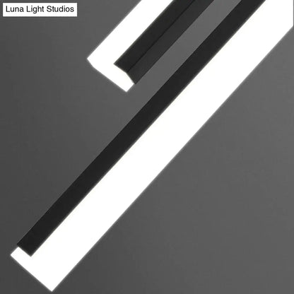 DecorBites™ DecorBites™ Modern Aluminum Semi Flush Mount LED Ceiling Lamp - Sleek Crossed Line Design for Simplicity and Style in Living Room Lighting