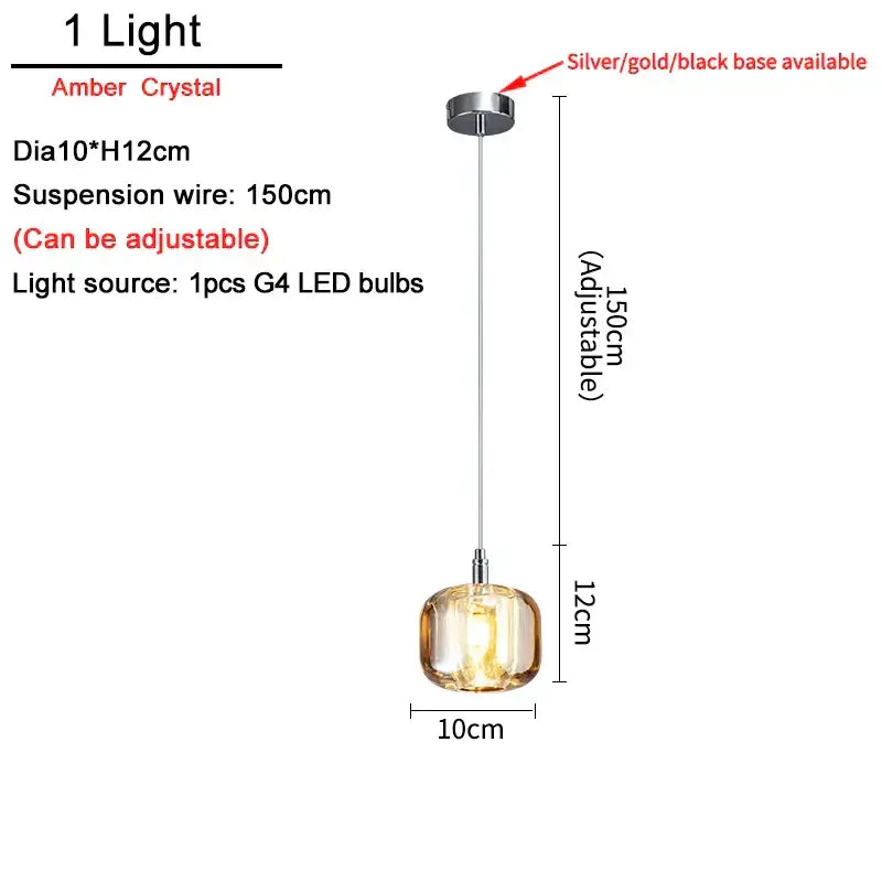 Modern amber and gold crystal led ceiling chandelier with adjustable suspension wire for stylish decorbites crystal led lighting