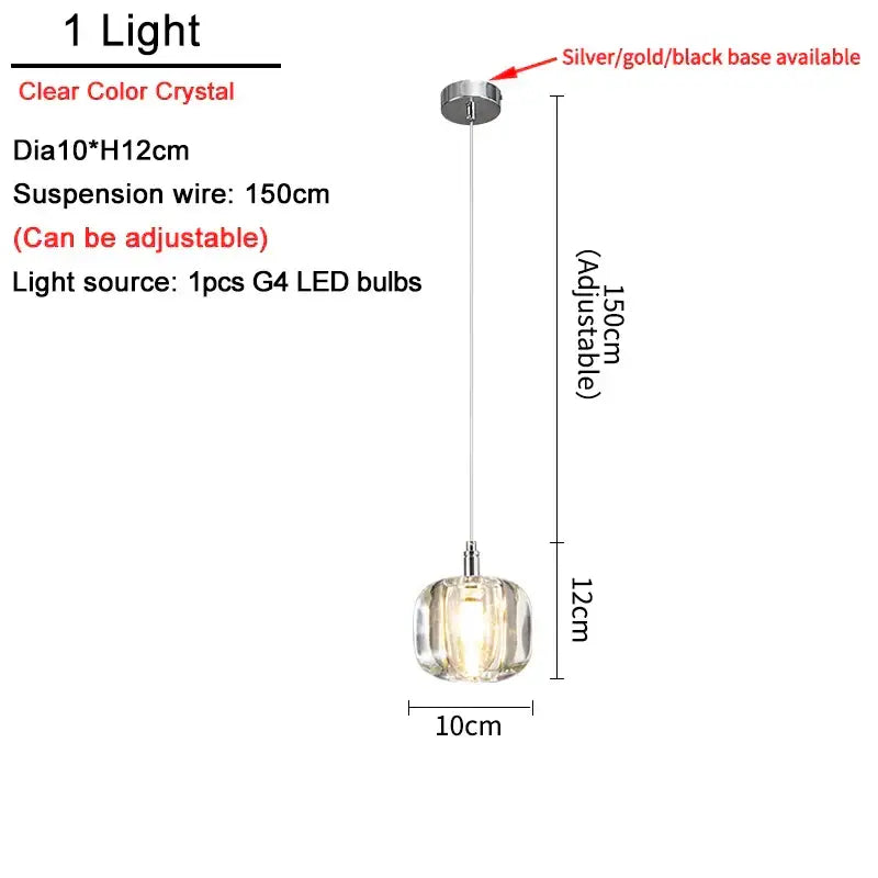 Modern amber and gold decorbites crystal led ceiling chandelier with clear spherical faceted glass and silver metal suspension