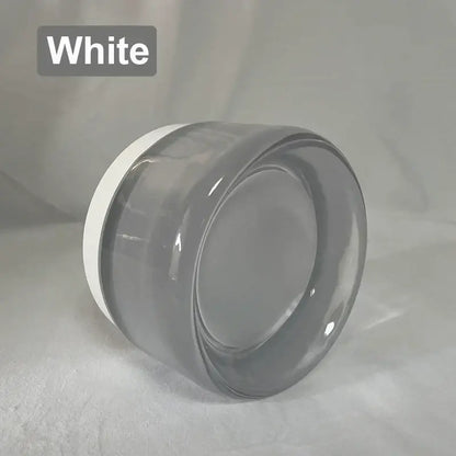 Modern amber and cream glass sconce led wall lamp with white cylindrical jar and translucent gray body for living room