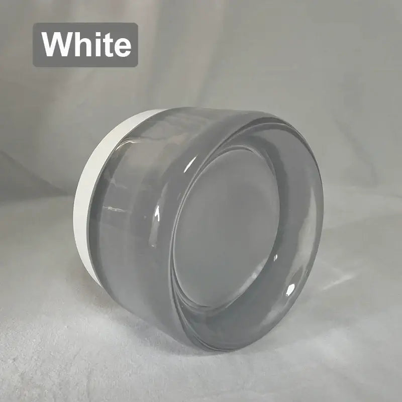 Modern amber and cream glass sconce led wall lamp with white cylindrical jar and translucent gray body for living room