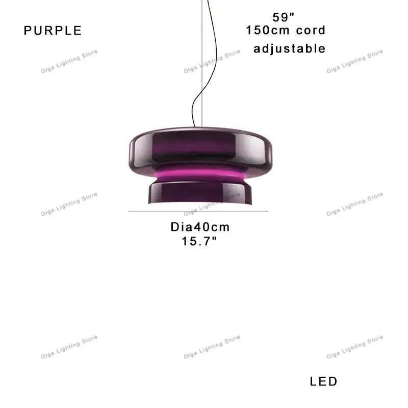 Modern amber green glass pendant light with sleek purple glass design and adjustable 150cm cord for decorbites amber green decor
