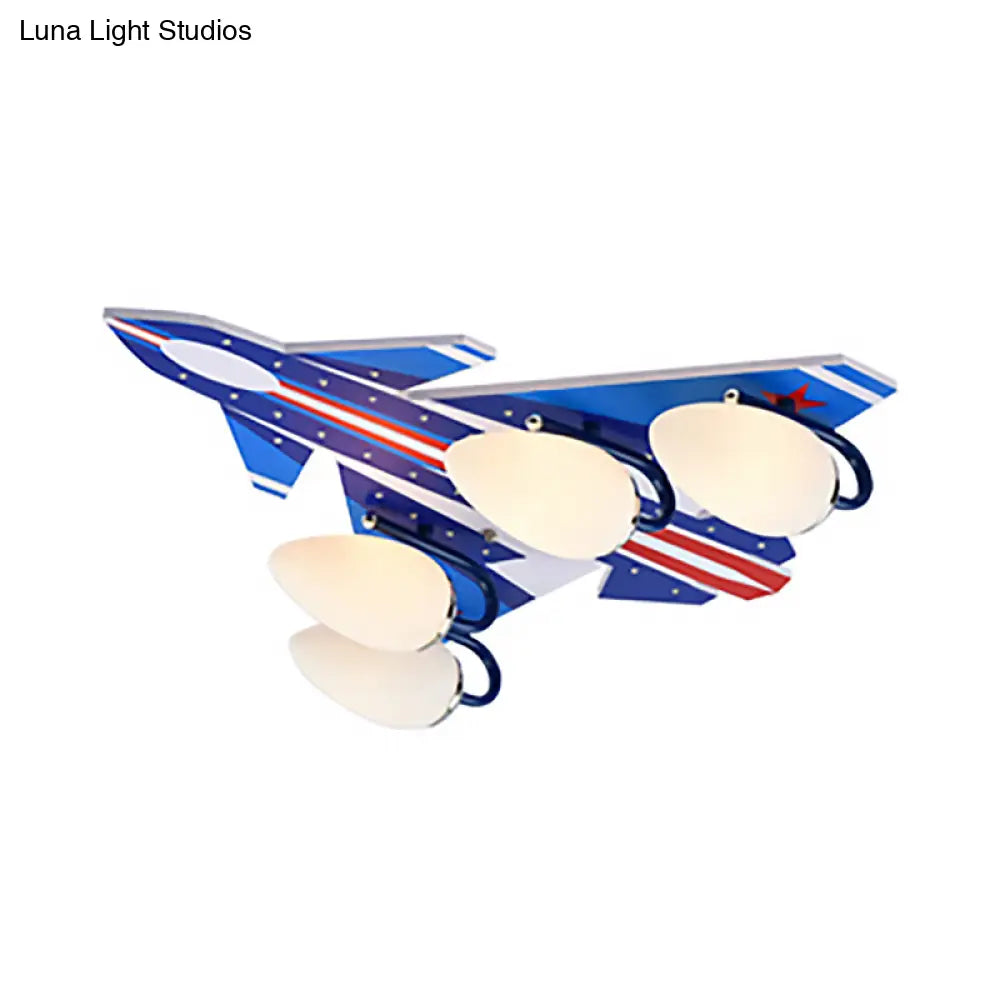 ديكور بايتس™ ديكور بايتس™ مصباح سقف خشبي على الطراز الأمريكي الحديث - مصباح سقف لغرفة الدراسة، 4 مصابيح