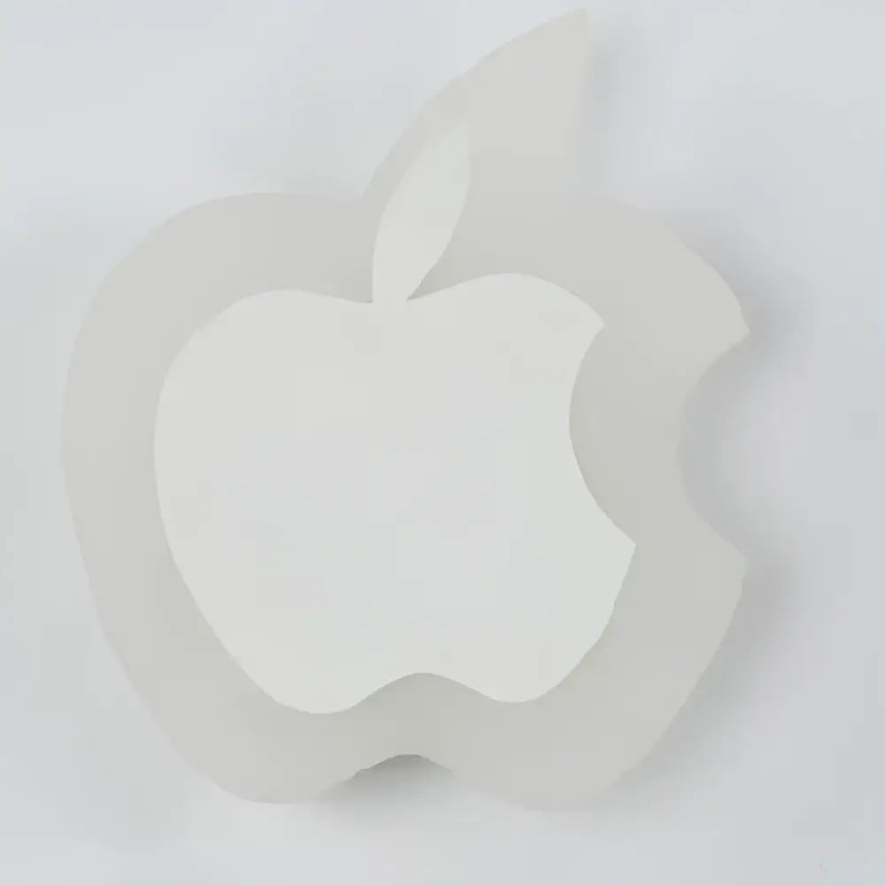 White apple logo cutout on modern animal acrylic decorbites kids led wall light for bedroom decor
