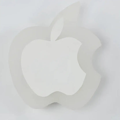 White apple logo cutout on modern animal acrylic decorbites kids led wall light for bedroom decor