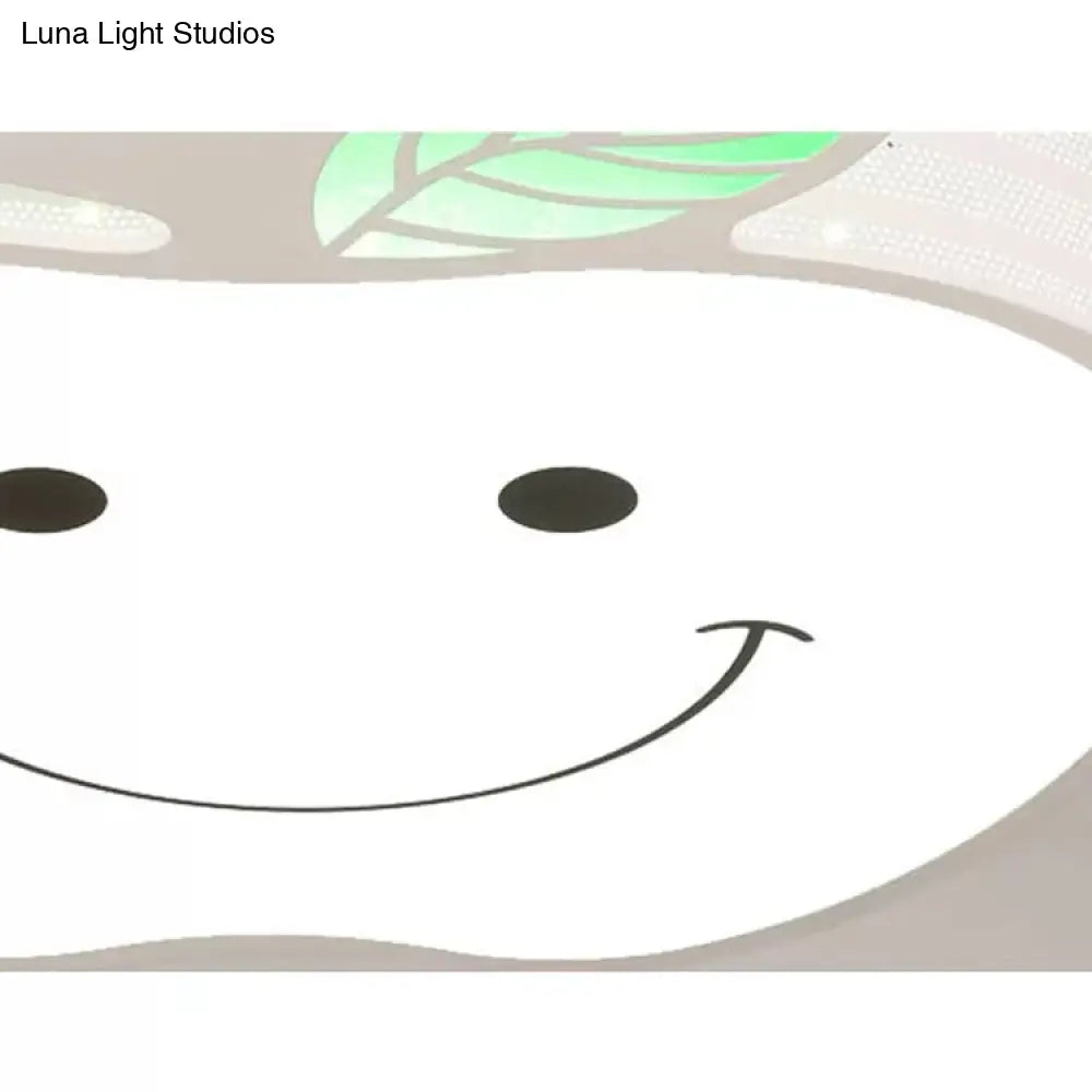 DecorBites™ DecorBites™ Modern Apple Flush Mount Light: Acrylic Metal Nordic Style Ceiling Fixture for Living Rooms