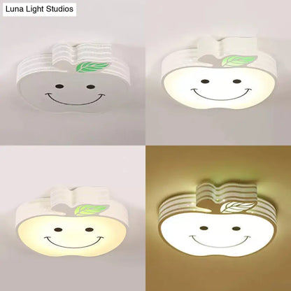 DecorBites™ DecorBites™ Modern Apple Flush Mount Light: Acrylic Metal Nordic Style Ceiling Fixture for Living Rooms
