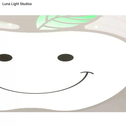 DecorBites™ DecorBites™ Modern Apple Flush Mount Light: Acrylic Metal Nordic Style Ceiling Fixture for Living Rooms