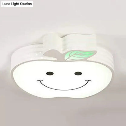 DecorBites™ DecorBites™ Modern Apple Flush Mount Light: Acrylic Metal Nordic Style Ceiling Fixture for Living Rooms
