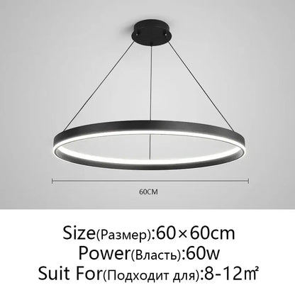 Modern artistic black chandelier featuring a circular led ceiling light with sleek minimalist design by decorbites artistic black