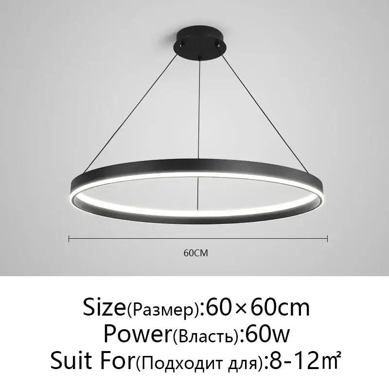 Modern artistic black chandelier featuring a circular led ceiling light with sleek minimalist design by decorbites artistic black