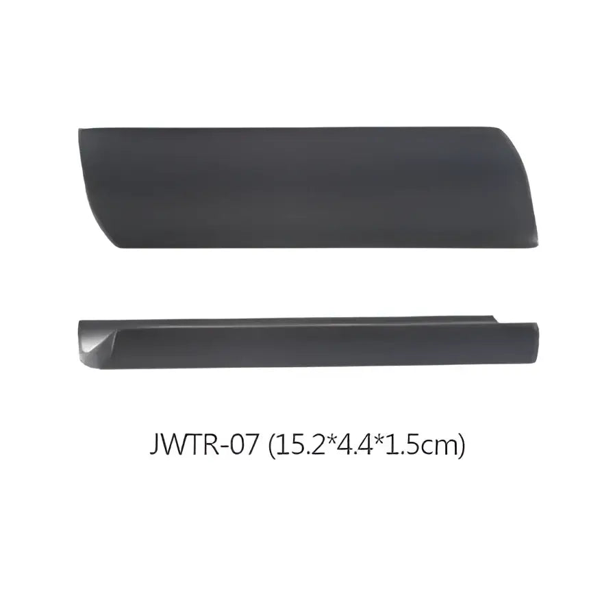 Black plastic door sill protector with curved ends textured surface for decorbites black melamine dipping sauce bowls