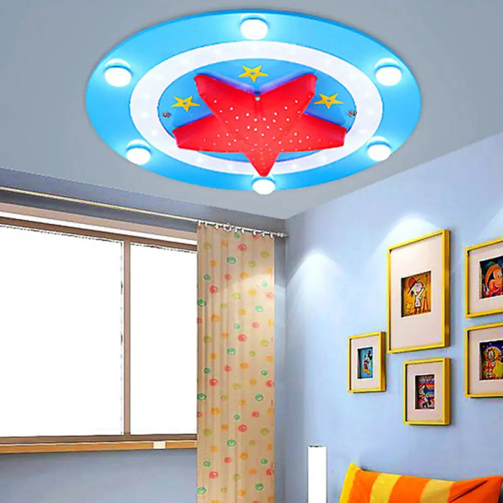 DecorBites™ DecorBites™ Modern Baby Bedroom Ceiling Mount Light with Star Acrylic Flush Light