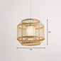 Modern Bamboo Hanging Pendant Light - Elegant Single Restaurant Ceiling Lamp in Wood