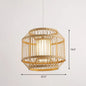 Modern Bamboo Hanging Pendant Light - Elegant Single Restaurant Ceiling Lamp in Wood