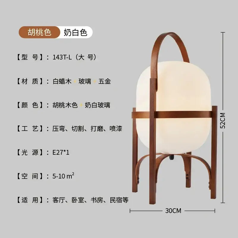 Modern bamboo led desk lamp with frosted glass shade and walnut wood frame perfect for decorbites bamboo led desk setup