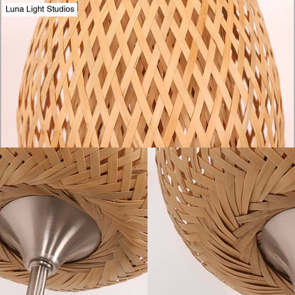 DecorBites™ DecorBites™ Modern Bamboo Wall Sconce with Wood Fixture and Curved Metal Arm