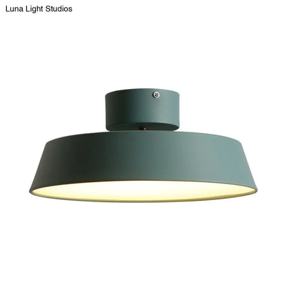 DecorBites™ DecorBites™ Lámpara de techo semiempotrada estilo granero moderno: Lámpara de techo giratoria con difusor acrílico blanco/verde