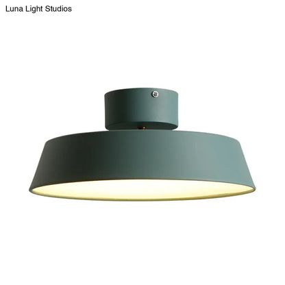 DecorBites™ DecorBites™ Lámpara de techo semiempotrada estilo granero moderno: Lámpara de techo giratoria con difusor acrílico blanco/verde