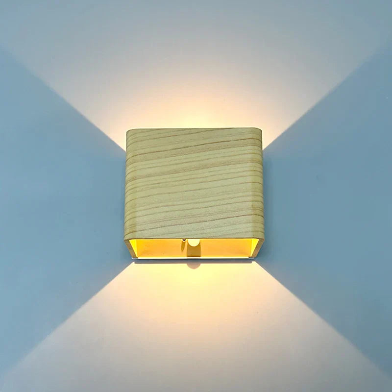 Modern Battery Operated Wall Sconces - Wood