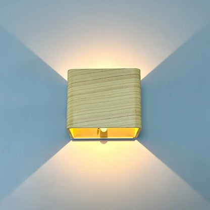 Modern Battery Operated Wall Sconces - Wood