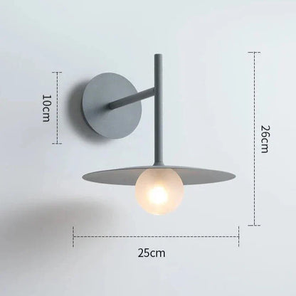 Modern Bedside Wall Light - Grey / Medium