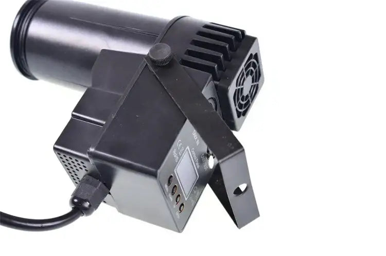 Black cylindrical decorbites 10w rgbw led stage pinspot light with rectangular control box and cooling fan for event decor