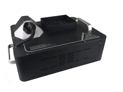 Modern black 1500w rgb led fog machine with silver handles and white water tank for party room special effects
