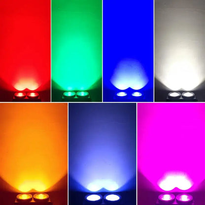 Modern black 200w cob led par blinder emitting vibrant customizable red green blue white orange and purple colors