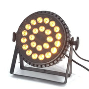 Modern black led par light with 24 warm yellow 18w bulbs rgbwa uv 6in1 dmx wash lighting for stage use