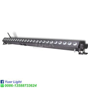 Modern black 24x4w 4in1 rgbw led wall wash stage light bar with 16 circular bulbs arranged in a row