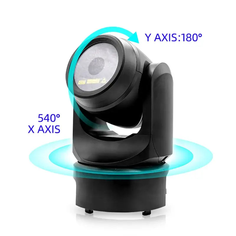 Modern black 300mw rgb moving head laser light with motorized spotlight and 540° x-axis 180° y-axis rotation capabilities