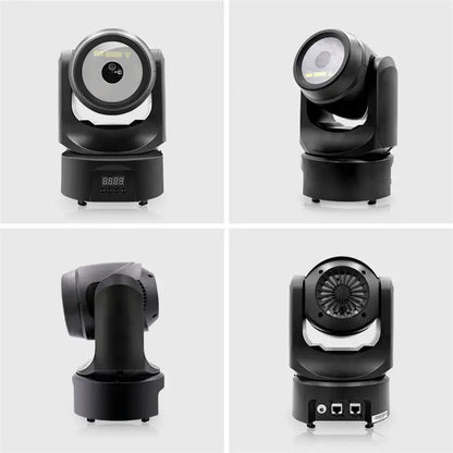 Black motorized 300mw rgb moving head laser light with circular lens and control panel for club animation use