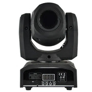Modern black 30w led moving head spot light with digital display and control buttons for stage and event spaces