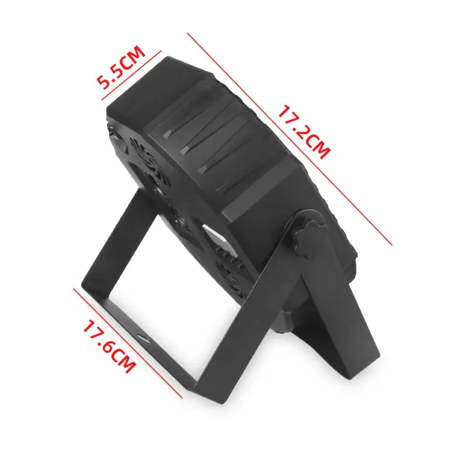 Modern black led rgbw stage par light with rectangular body and adjustable stand for party room fixtures