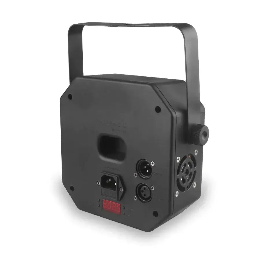 Black rectangular modern 4-in-1 stage light with handle and multiple input ports for strobe uv blacklight stage lighting